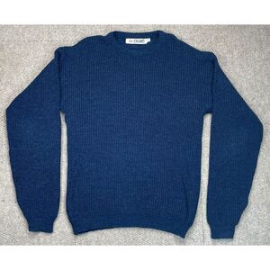 Le‎ Tigre Vintage Made In U.S.A Men's Blue Tall Man Long Sleeve Sweater Size L
